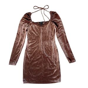 Forever 21 | Velvet Long Sleeve Mini Dress